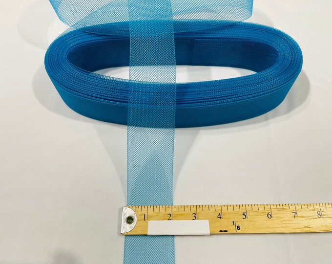 Teal Crinoline horsehair braid trim 2 inch -sold by the yard.