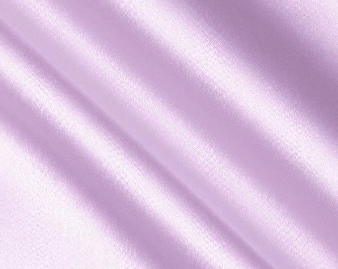 Lavender Crepe Back Satin Bridal Fabric Draper-Prom-wedding-nightgown- Soft 58"-60" Inches Sold by The Yard.