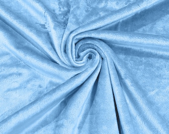 Light Blue Solid Minky 58" Wide| Cosplay| Stuff Animals| Blankets.
