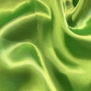 Lime Green Light Weight Charmeuse Satin Stoff für Brautkleid 60 &quot;Zoll breit verkauft Bulk-Lager.