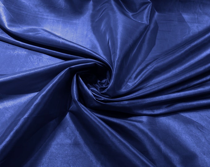 Solid Taffeta Fabric/ Taffeta Fabric By the Yard/ Apparel, Costume, Dress, Cosplay, Wedding. Light Navy Blue
