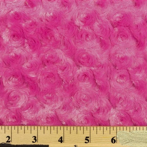 Swirl Rose Bud Fluff Minky Fur Fabric Sold by the Yard - Etsy