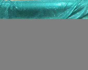 Teal 44/45" Wide Faux Sequin Light weight Knit Fabric Shiny Dot Confetti for Sewing Costumes Apparel Crafts Sold by The Yard.