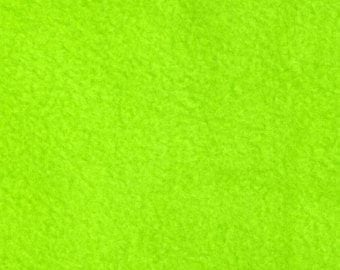 Neon Lime Solid Polar Fleece Fabric Anti-Pill 58" Wide Sold by The Yard.