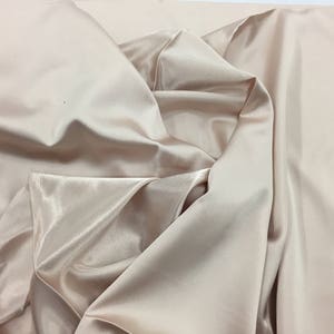 Champagne 58 inch 2 way stretch charmeuse satin-super soft silky satin-wedding-bridal-prom-nightgown-dresses-fashion-sold by the yard. image 5