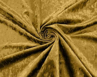 Gold Crushed Velvet Fabric/58 Inches Wide/Cosplays.