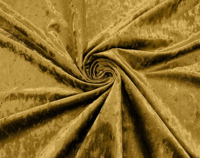 Gold Crushed Velvet Fabric/58 Inches Wide/Cosplays.