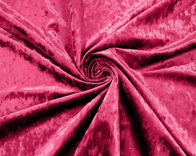 Hot Pink Stretch Crushed Velvet Fabric/58 Inches Wide/Cosplays.