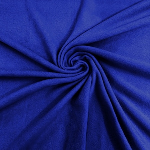 Royal Blue Solid Polar Fleece Fabric Anti-Pill 58&quot; Wide Sold by The Yard.