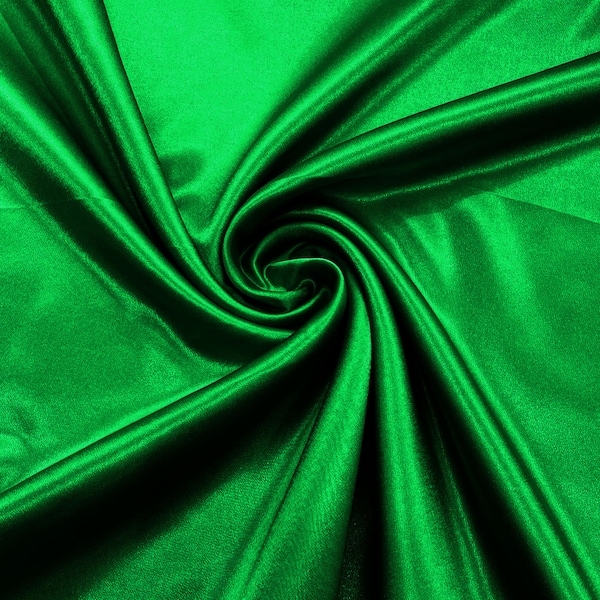 Flag Green Crepe Back Satin Bridal Fabric Draper/Prom/Wedding/58" Inches Wide Japan Quality.