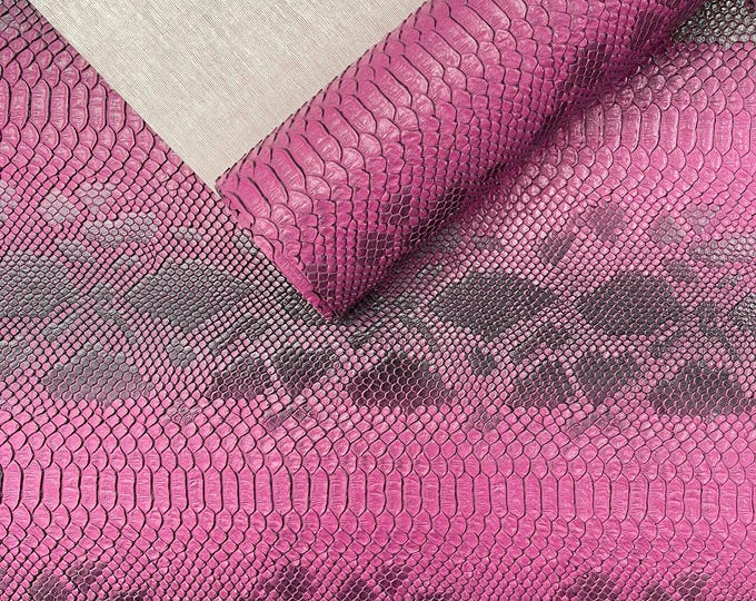 Purple Viper Snake Skin Texture Faux Leather Fabric| 54" Wide| Upholstery| Bags.