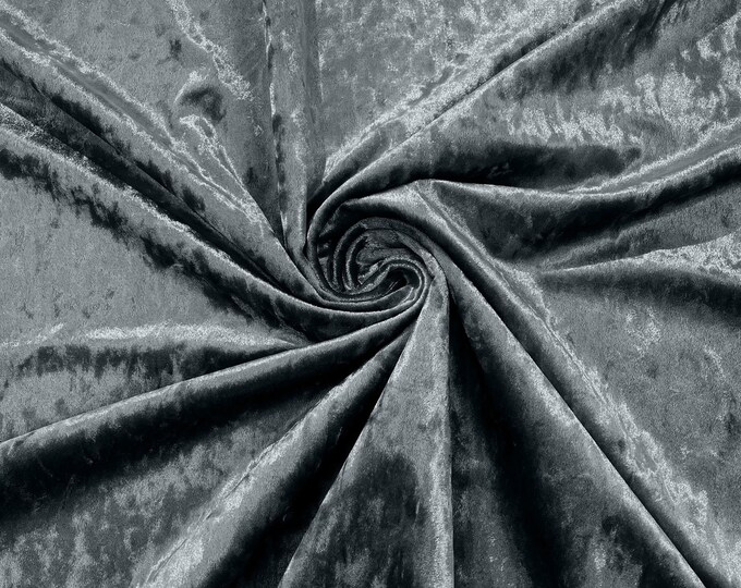 Dark Gray Stretch Crushed Velvet Fabric/58 Inches Wide/Cosplays.