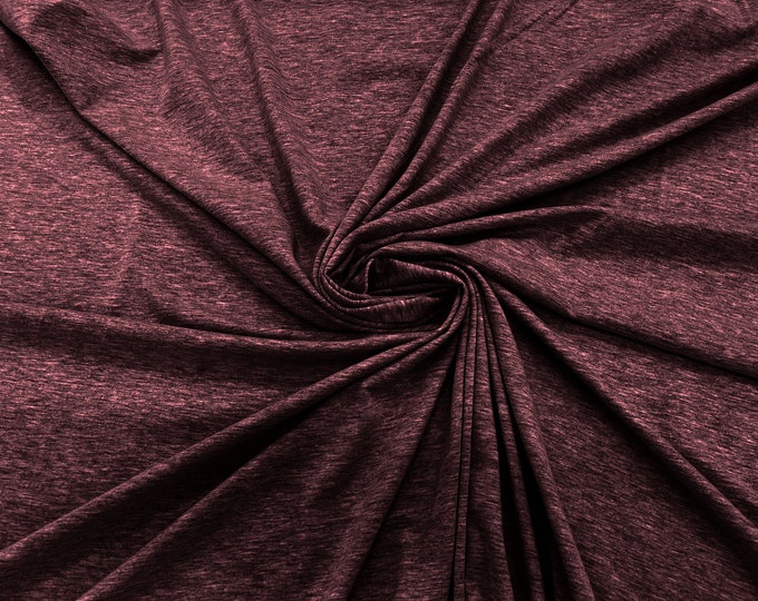 Marron two tone  58/60" Wide  Cotton Jersey Spandex Knit Blend 95% Cotton 5 percent Spandex/Stretch Fabric/Costume