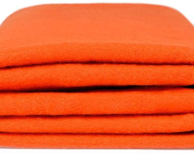 Acrylic Craft Felt Fabric by The Yard 72" Wide - Orange