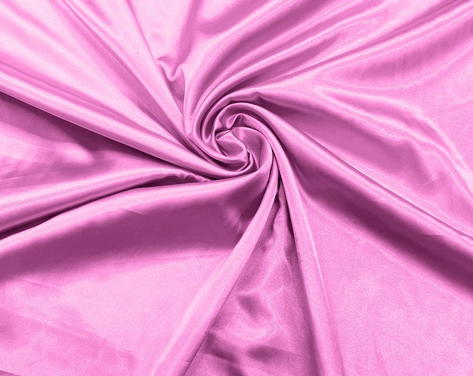 Candy Pink Light Weight Silky Stretch Charmeuse Satin Fabric/60" Wide/Cosplay.