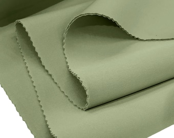 Sage Green Neoprene Scuba Super Techno Fabric-2mm Thick-Solid Colors Collection-Sold by the Yard.