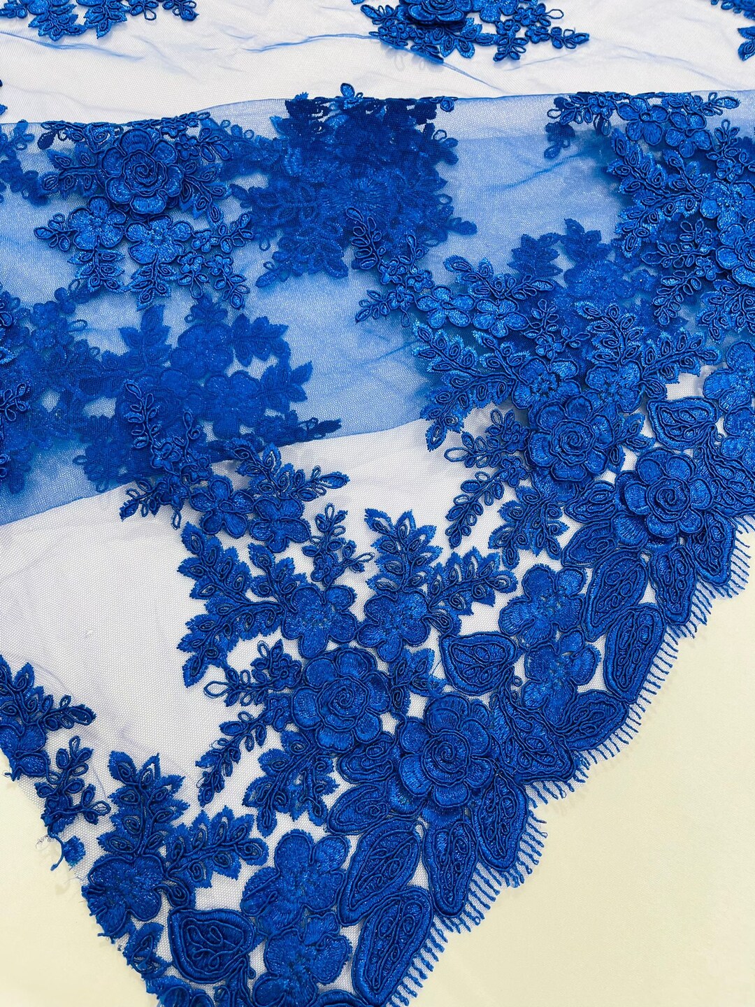 Sky Blue Corded Lace Shannon