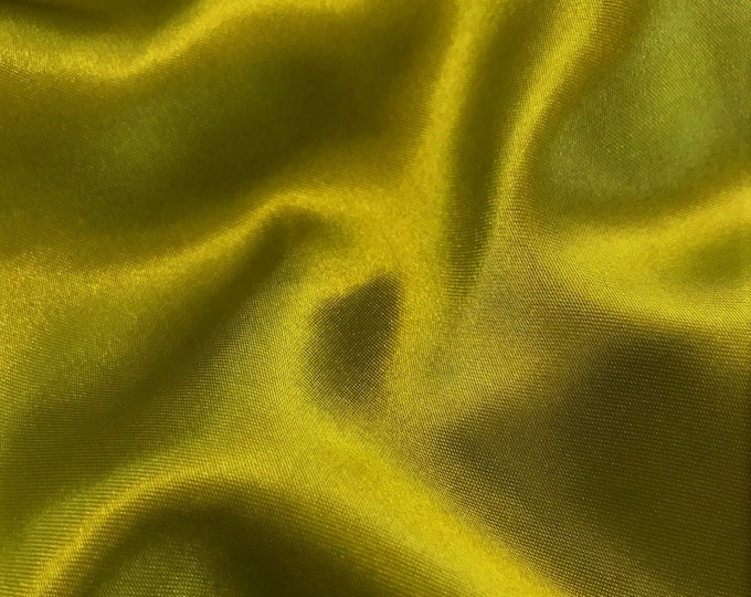 Avocado Charmeuse Bridal Solid Satin Fabric for Wedding Dress Fashion Crafts Costumes Decorations Silky Satin 58” Wide Sold By The Yard.
