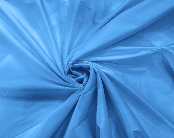 Sky Blue 100% Polyester Imitation Silk Taffeta Fabric 55" Wide/Costume/Dress/Cosplay/Wedding.