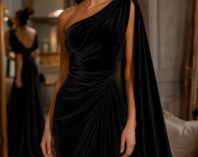 Black Stretch Velvet Fabric 58" Wide | Apparel Costume Fabric By The Yard | Soft Velvet Cosplay Material