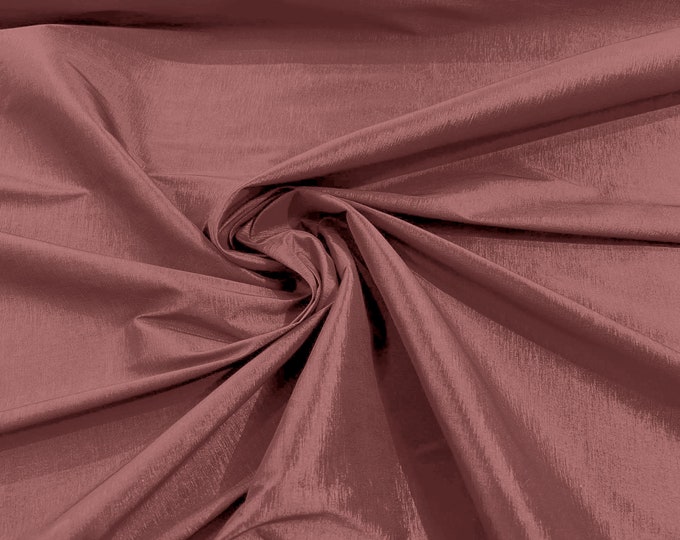 Mauve 58" Wide Medium Weight Stretch Two Tone Taffeta Fabric, Stretch Fabric For Bridal Dress Clothing Custom Wedding Gown, New Colors