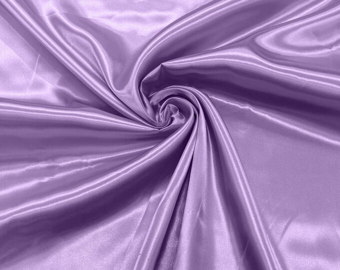 Lavender Shiny Charmeuse Satin Fabric for Wedding Dress/Crafts Costumes/58” Wide /Silky Satin