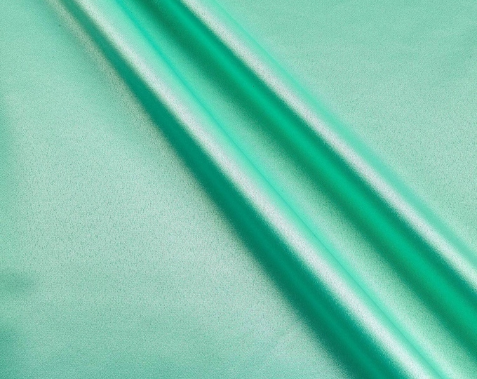 Mint Light Weight Charmeuse Satin Fabric for Wedding Dress 60" inches wide sold by The Yard.