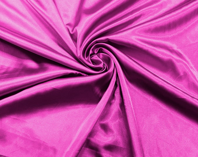 Fuchsia Light Weight Silky Stretch Charmeuse Satin Fabric/60" Wide/Cosplay.