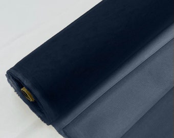 Dark Navy Blue - Bridal Mesh Tulle Netting Fabric / Sheer Mesh /58" Wide / Sold by the Yard