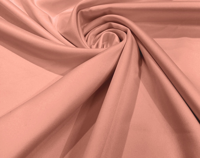 River Rose Matte Stretch Lamour Satin Fabric 58" Wide/Sold By The Yard. New Colors