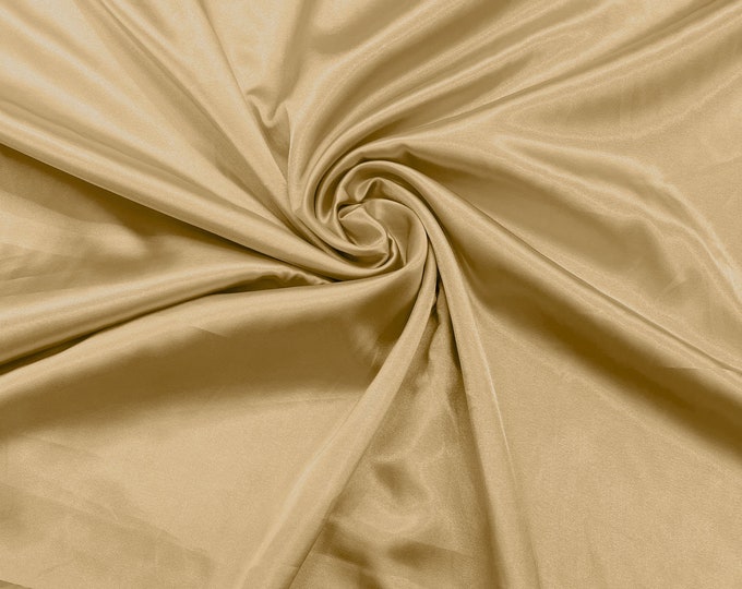 Honey Light Weight Silky Stretch Charmeuse Satin Fabric/60" Wide/Cosplay.