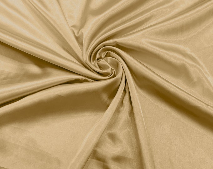 Honey Light Weight Silky Stretch Charmeuse Satin Fabric/60" Wide/Cosplay.