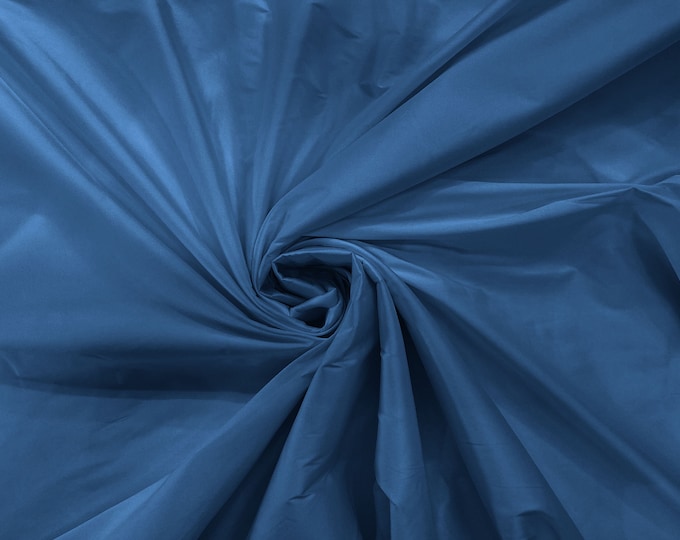 Steel Blue 100% Polyester Imitation Silk Taffeta Fabric 55" Wide/Costume/Dress/Cosplay/Wedding.