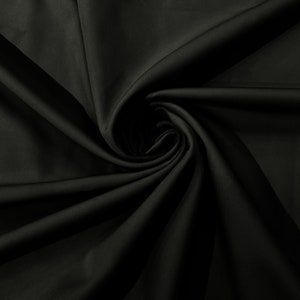 Black Dull 4 Way Stretch Crepe Fabric/Medium Crepe-Bridal Fabric/Apparel Fabric/Polyester Crepe-Spandex/
