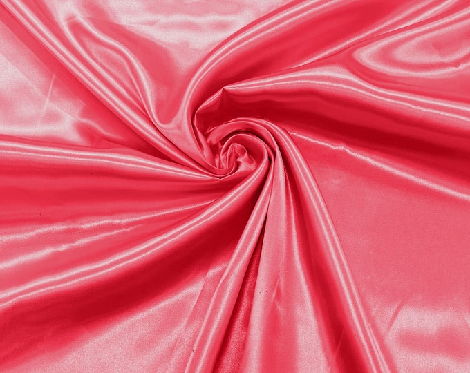 Neon Fuchsia Shiny Charmeuse Satin Fabric for Wedding Dress/Crafts Costumes/58” Wide /Silky Satin