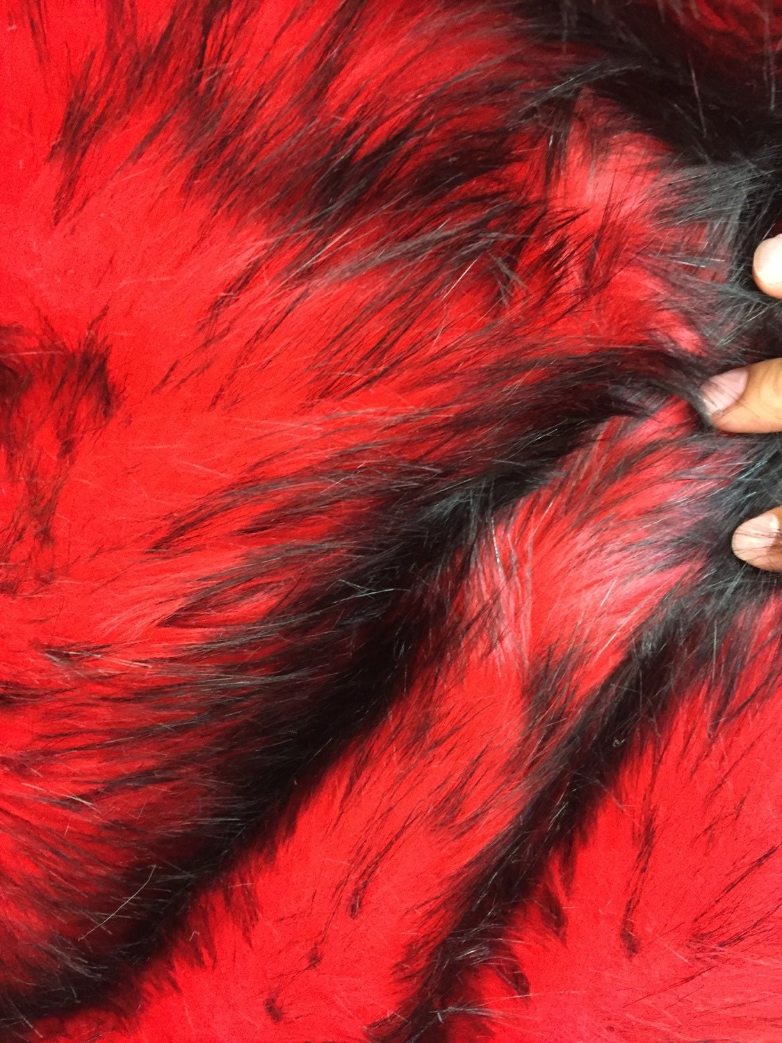  Red Shag Fur : Arts, Crafts & Sewing