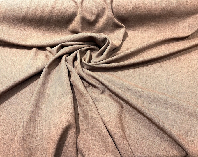 Brown Two-Tone Melange Poplin 58” Wide/ Polyester Poplin Fabric.
