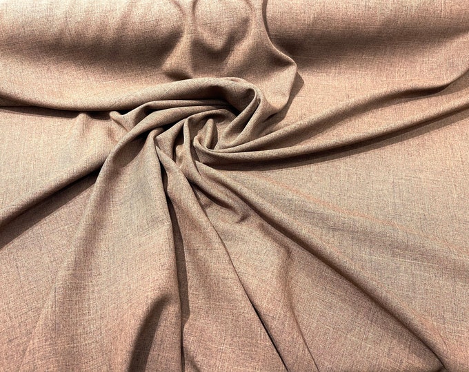 Brown Two-Tone Melange Poplin 58” Wide/ Polyester Poplin Fabric.