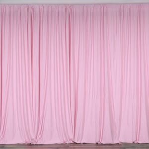 Pink SEAMLESS Backdrop Drape Panel, All Sizes Available in Polyester Poplin, Party Supplies Curtains.
