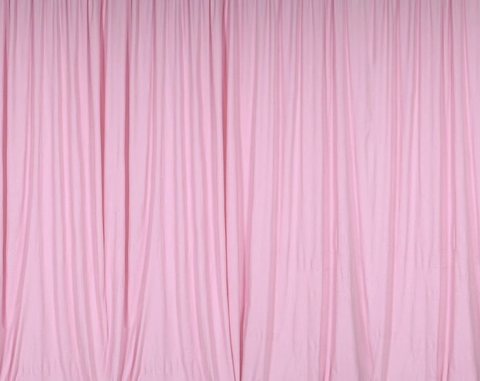 Pink SEAMLESS Backdrop Drape Panel, All Sizes Available in Polyester Poplin, Party Supplies Curtains.