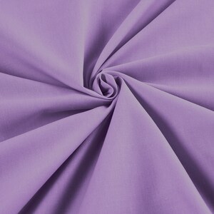Lavender - 58-59&quot; Wide Premium Light Weight Poly Cotton Blend Broadcloth Fabric Sold By The Yard.