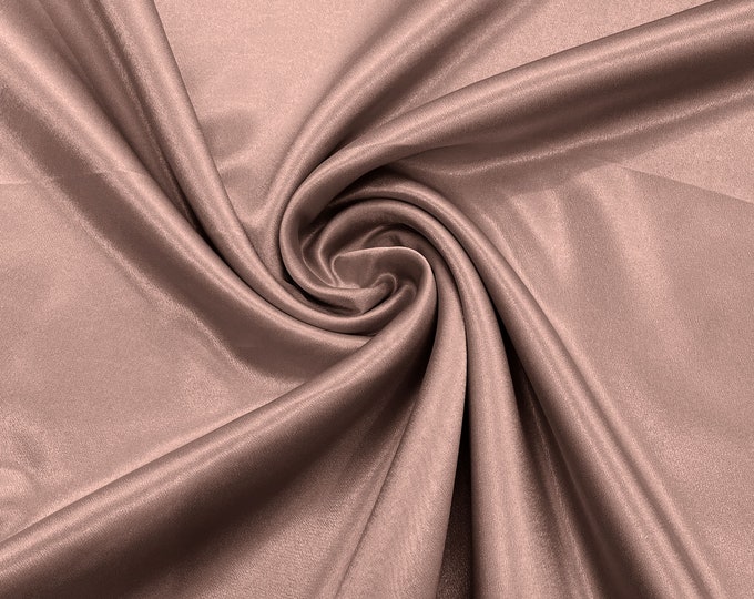 Mauve Crepe Back Satin Bridal Fabric Draper/Prom/Wedding/58" Inches Wide Japan Quality.