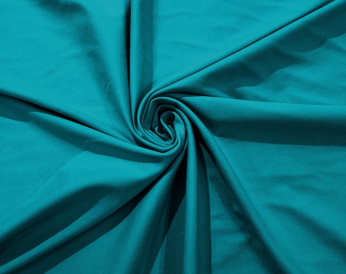Jade Stretch Ponte De Roma 320 GSM Knit Poly Rayon Fabric by the Yard.