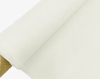 Ivory Hard Net Tulle Crinoline Fabric/Petticoat Fabric/54" Wide/Stiff Netting Fabric is Traditionally used to give Volume to Dresses.