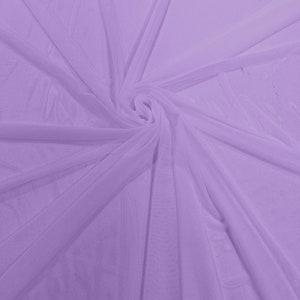 Orchid 58/60&quot; Wide Solid Stretch Power Mesh Fabric Spandex/ Sheer See-Though/Sold By The Yard. New Colors