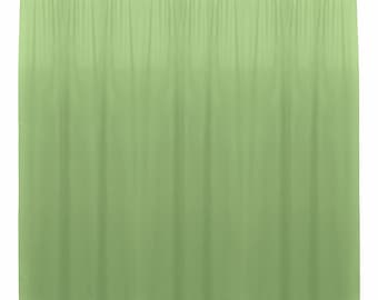 Sage Green SEAMLESS Backdrop Drape Panel, All Sizes Available in Polyester Poplin, Party Supplies Curtains.