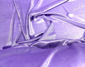 Lavender 60" Wide 90% Polyester 10  percent Spandex Stretch Velvet Fabric for Sewing Apparel Costumes Craft, Sold By The Yard.