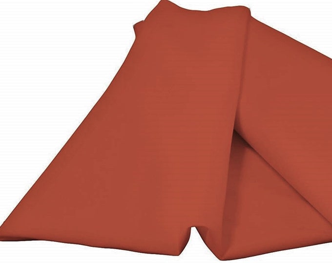 Burnt Orange 60" Wide 100% Polyester Spun Poplin Fabric Sold By The Yard.