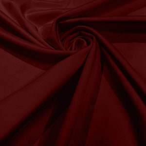 Cranberry Matte Stretch Lamour Satin Fabric 58" Wide/Sold By The Yard. New Colors