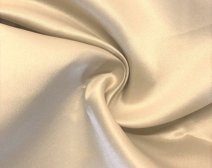 Champagne Matte Satin (Peau de Soie) Duchess Fabric Bridesmaid Dress 58"-60" Wide Sold By The Yard.